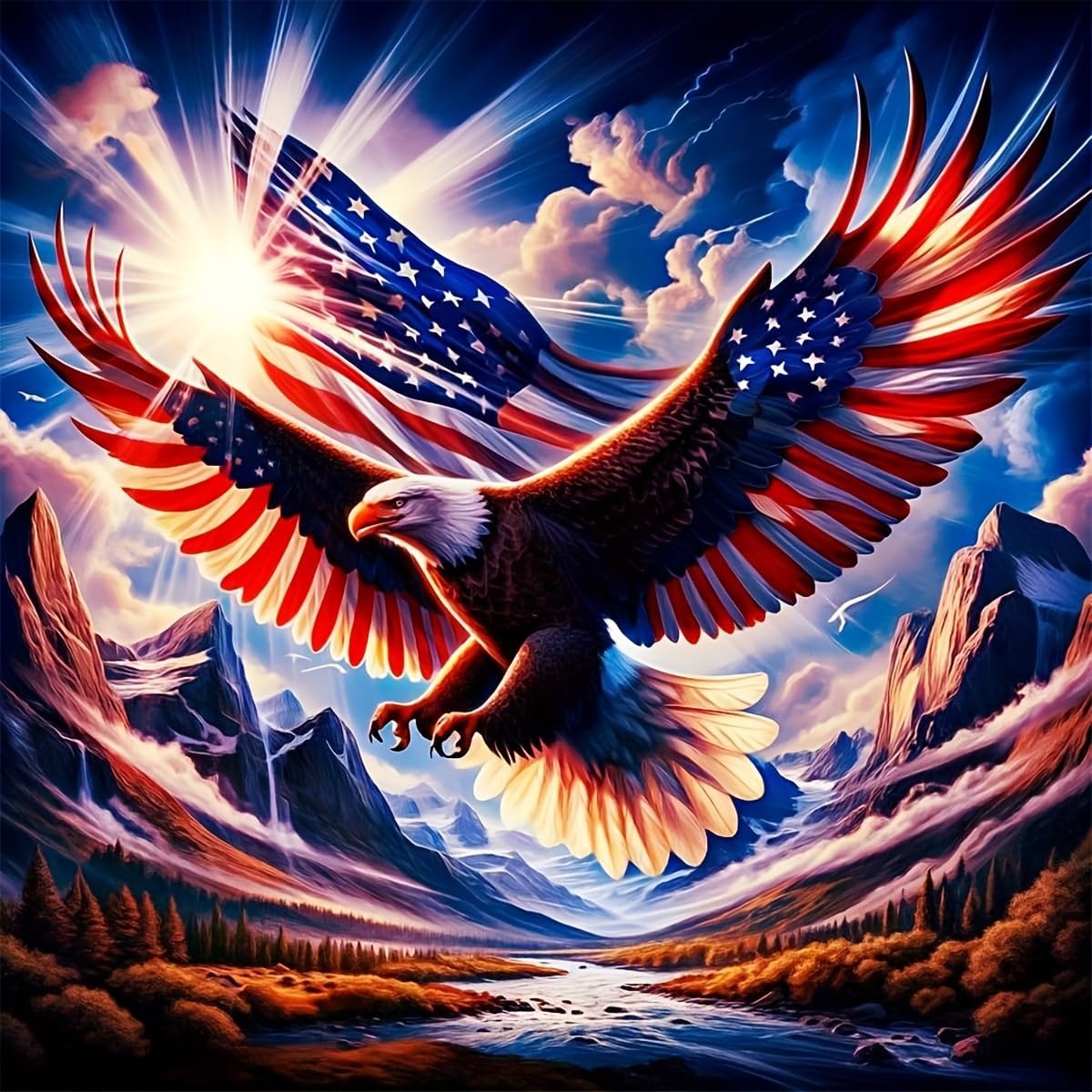 4th of July Diamond Art Painting Kits for Adults