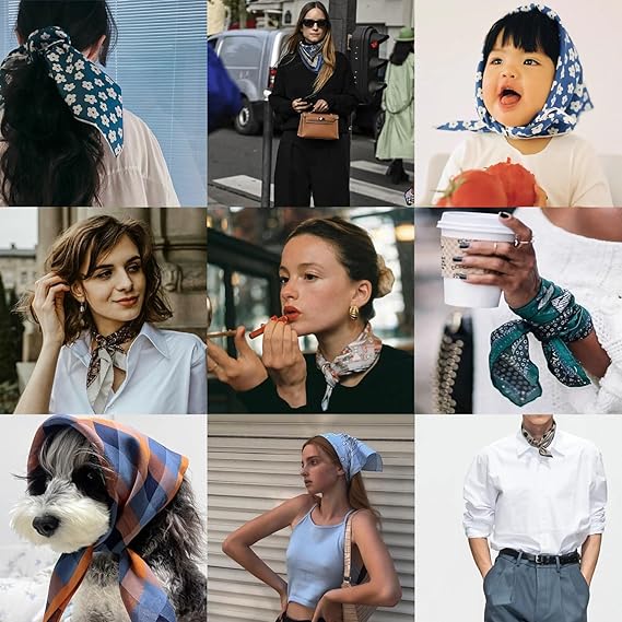 Cotton Bandana,Large Bandanas for Women,Head Coverings for Women,Head Scarf Handkerchief, Square Scarf Headband