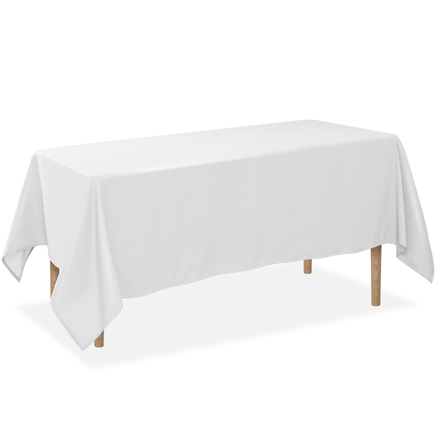 Lann's Linens 5 Pack Rectangular Tablecloths, Washable Polyester Fabric Table Cloth for Dining Tables, Parties, Restaurants, Weddings
