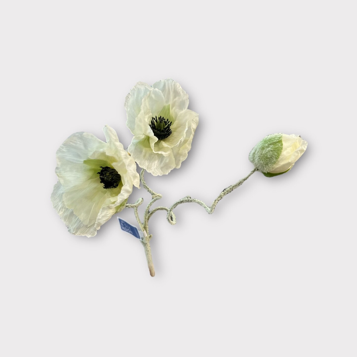 Artificial Cream Poppy Spray – 20" Faux Floral Stem for Crafts-FSP616-CR