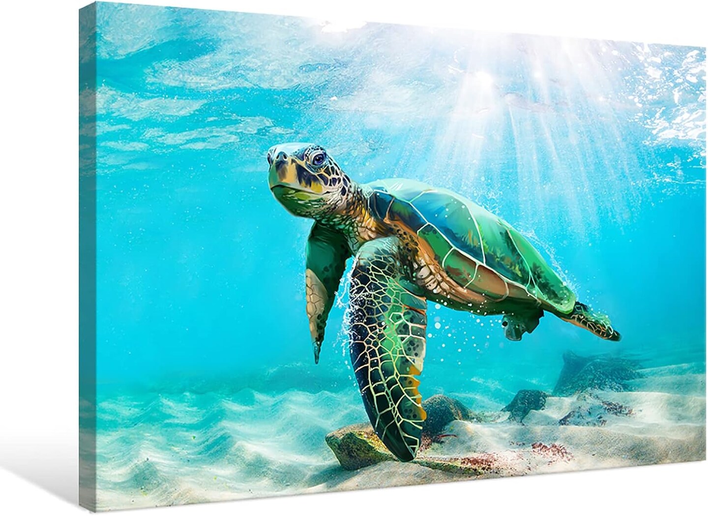 Summer Green Sea Turtle Wall Decor Tropical
