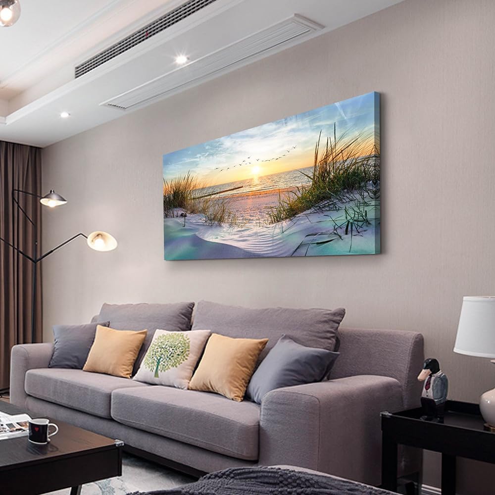 Summer Wall Decor For Living Room Wall Decor For Bedroom Blue Sea Beach Scenery