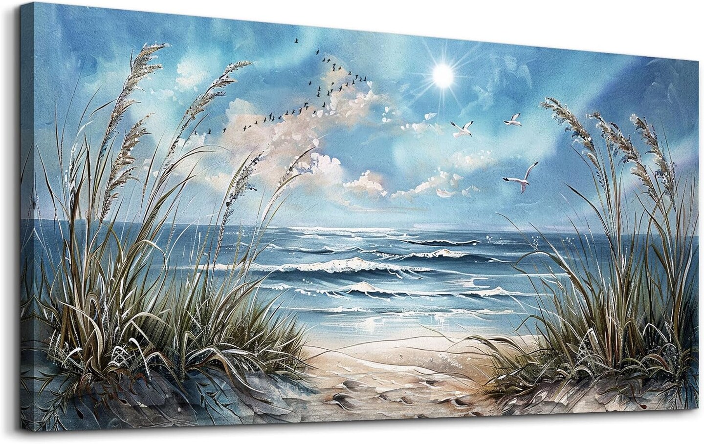 Summer Wall Art Decor For Living Room Wall Decor Sunshine Ocean Scenery