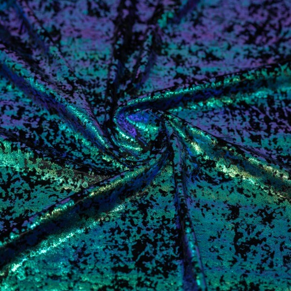 86% Polyester & 14% Spandex Gilded Stretch Velvet Fabric 56" Width