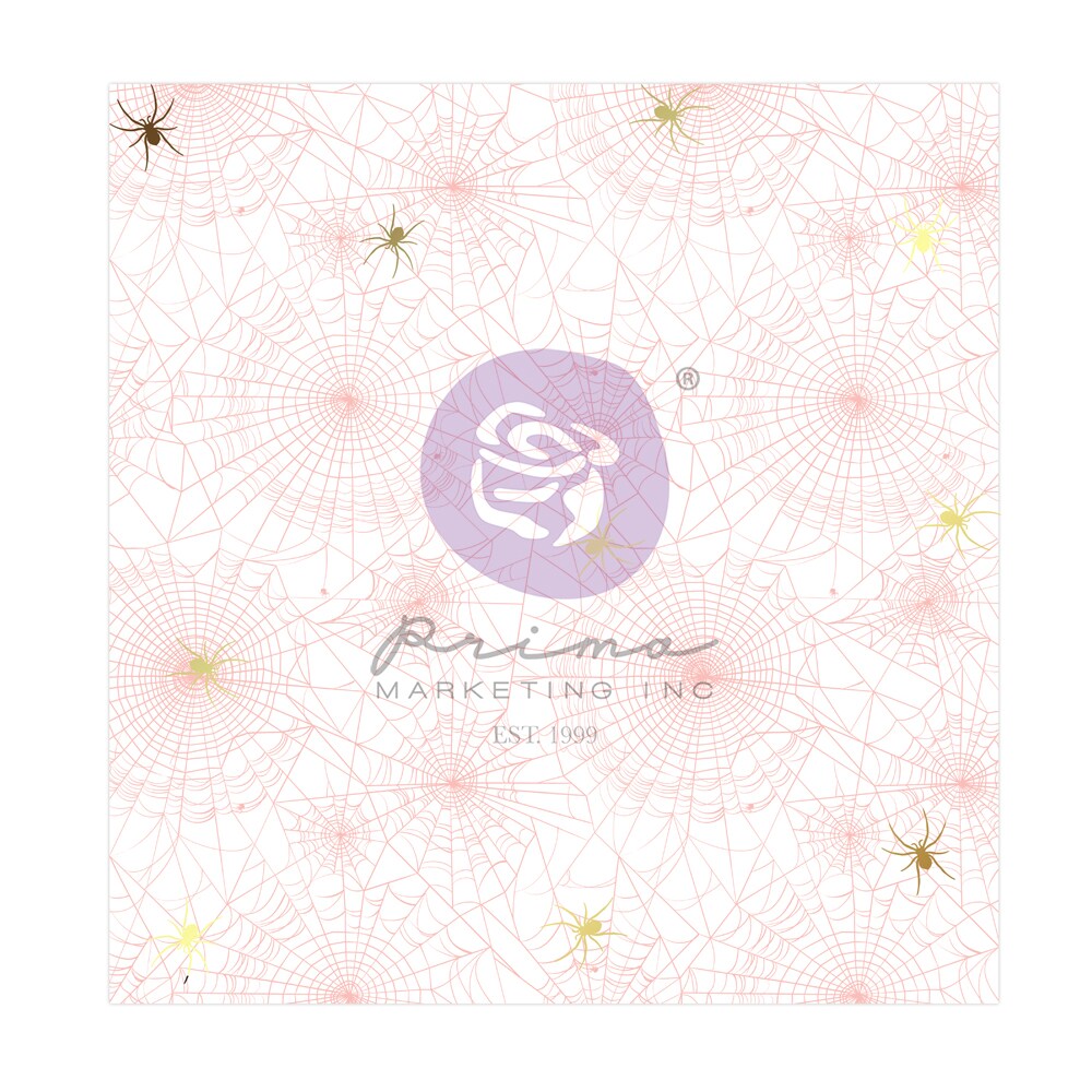 Magic Spell Collection Acetate Sheet - Spooky Webs - 1 sheet, 12&#x22;x12&#x22; w foil detail plastic 