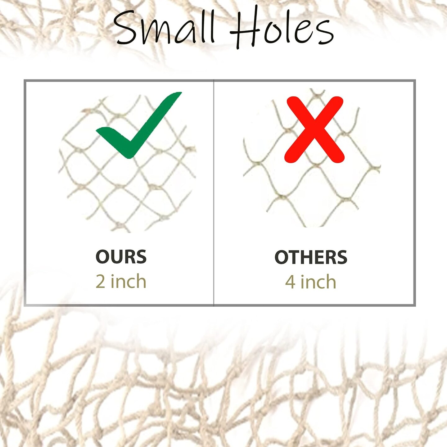 4E&#x27;s Novelty 1 Pack Fish Net Decorations - Natural Cotton 14ft x 4ft Beach Themed Party Decor
