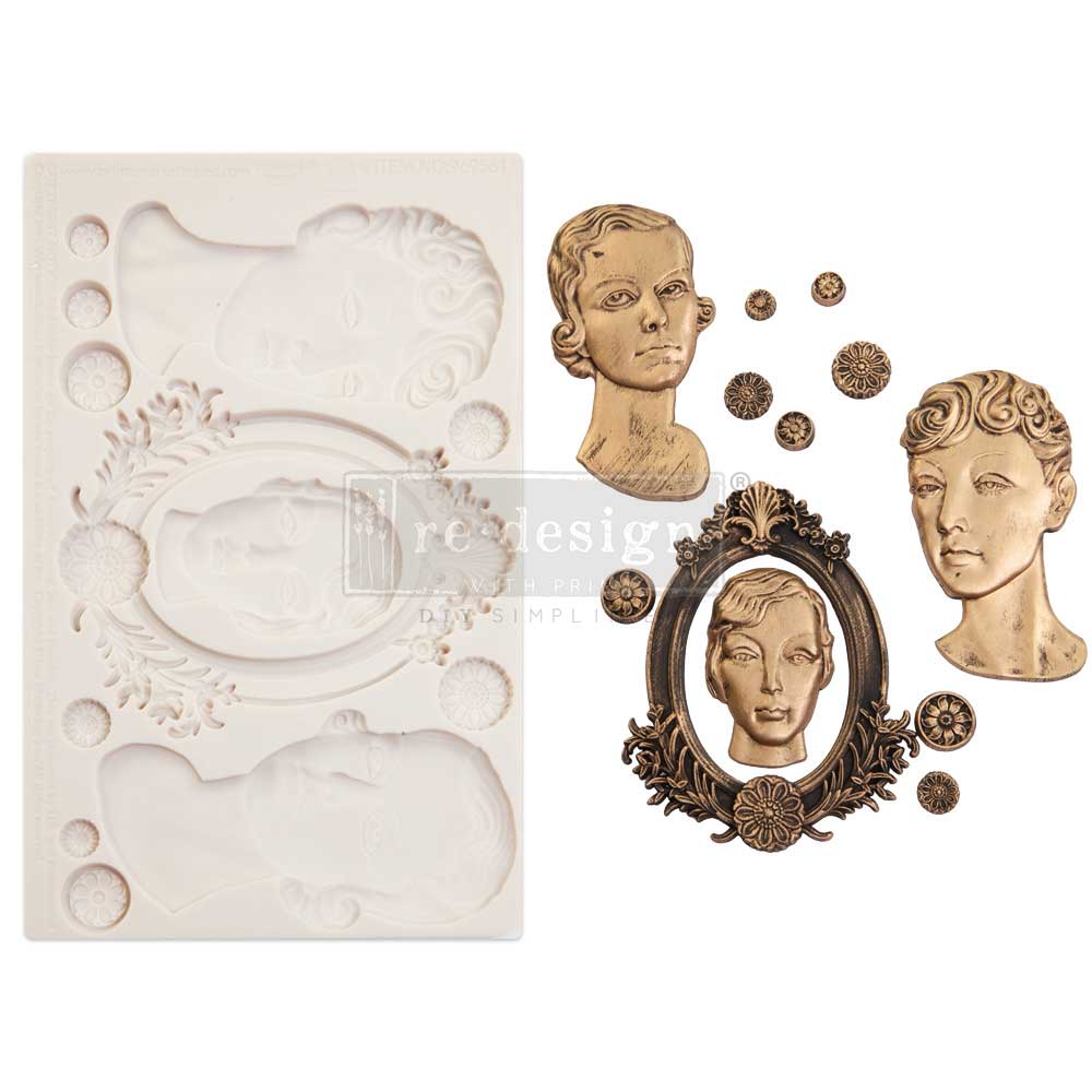 Finnabair Moulds - Vintage Ladies - 1 pc, 5&#x22;x8&#x22;x8mm