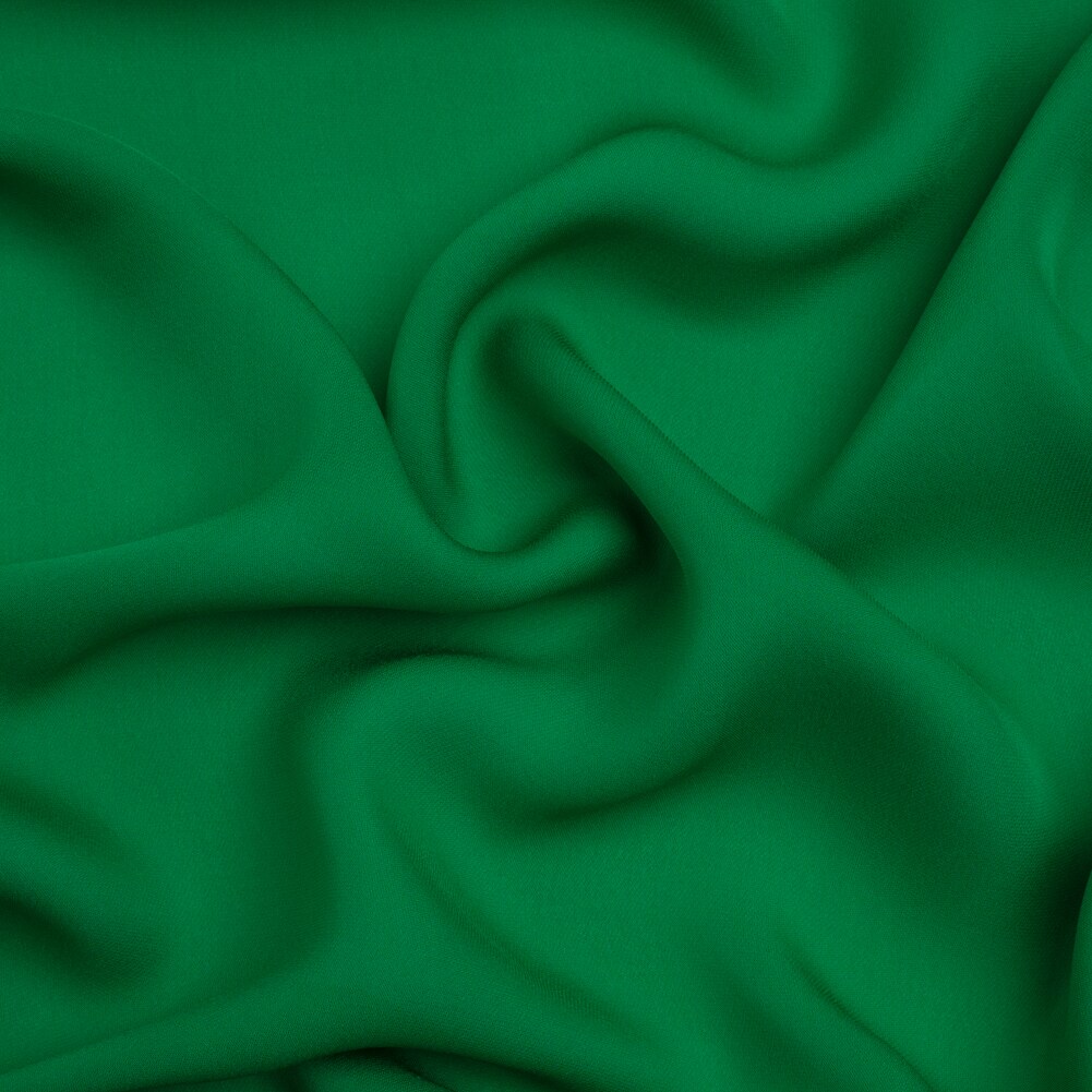 1 Yard Kelly Green Silk Double Georgette Fabric Lightweight Sheer Dressmaking Overlay 44 Inches Wide