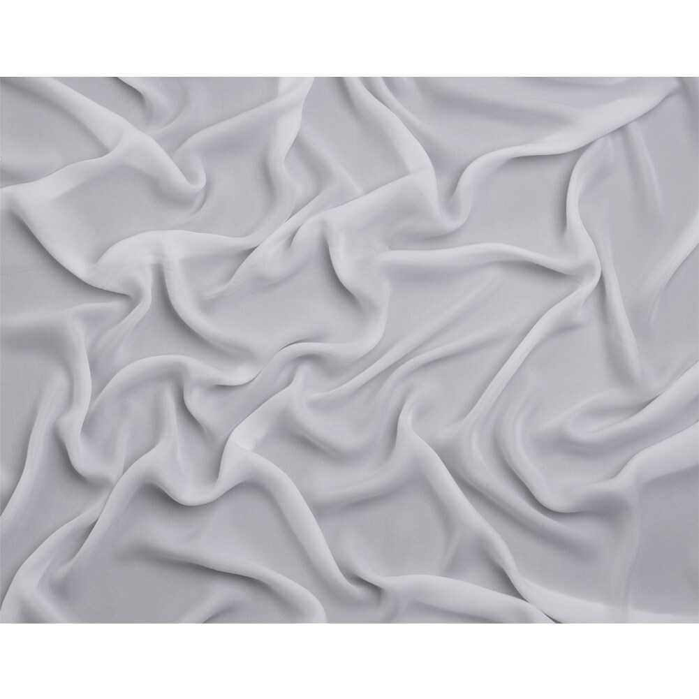 1 Yard Bright White Silk Double Georgette Fabric Lightweight Sheer Bridal Dressmaking 44 Inches Wide