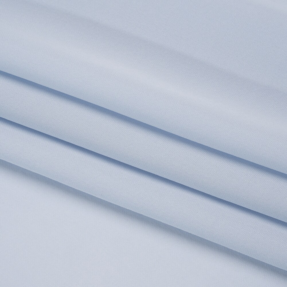 1 Yard Icelandic Blue Silk Double Georgette Premium Blouse Dress Fabric, 44 Inches Wide