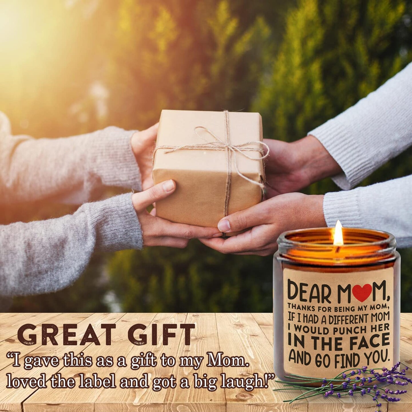 Gifts for Mom from Daughter Son - Mothers Day Gifts for Mom Wife - Birthday, Christmas Gift Ideas for Moms - Gift for Mama, Moms, Mother from Kids - Lavender Scented 7oz