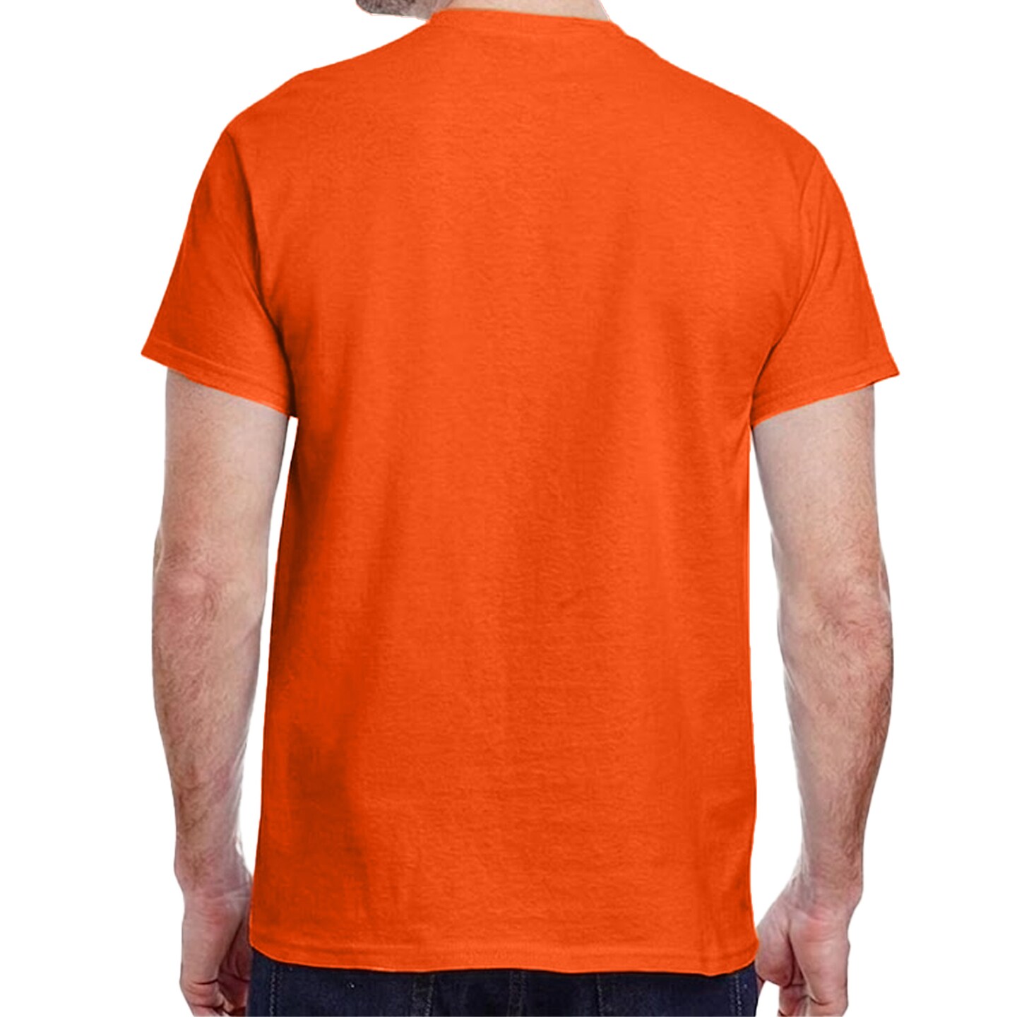 Gildan Heavy Cotton Crewneck T-Shirt Craft Bundle, Orange Unisex Short Sleeve Blanks for DIY Printing (2–14 Pack)