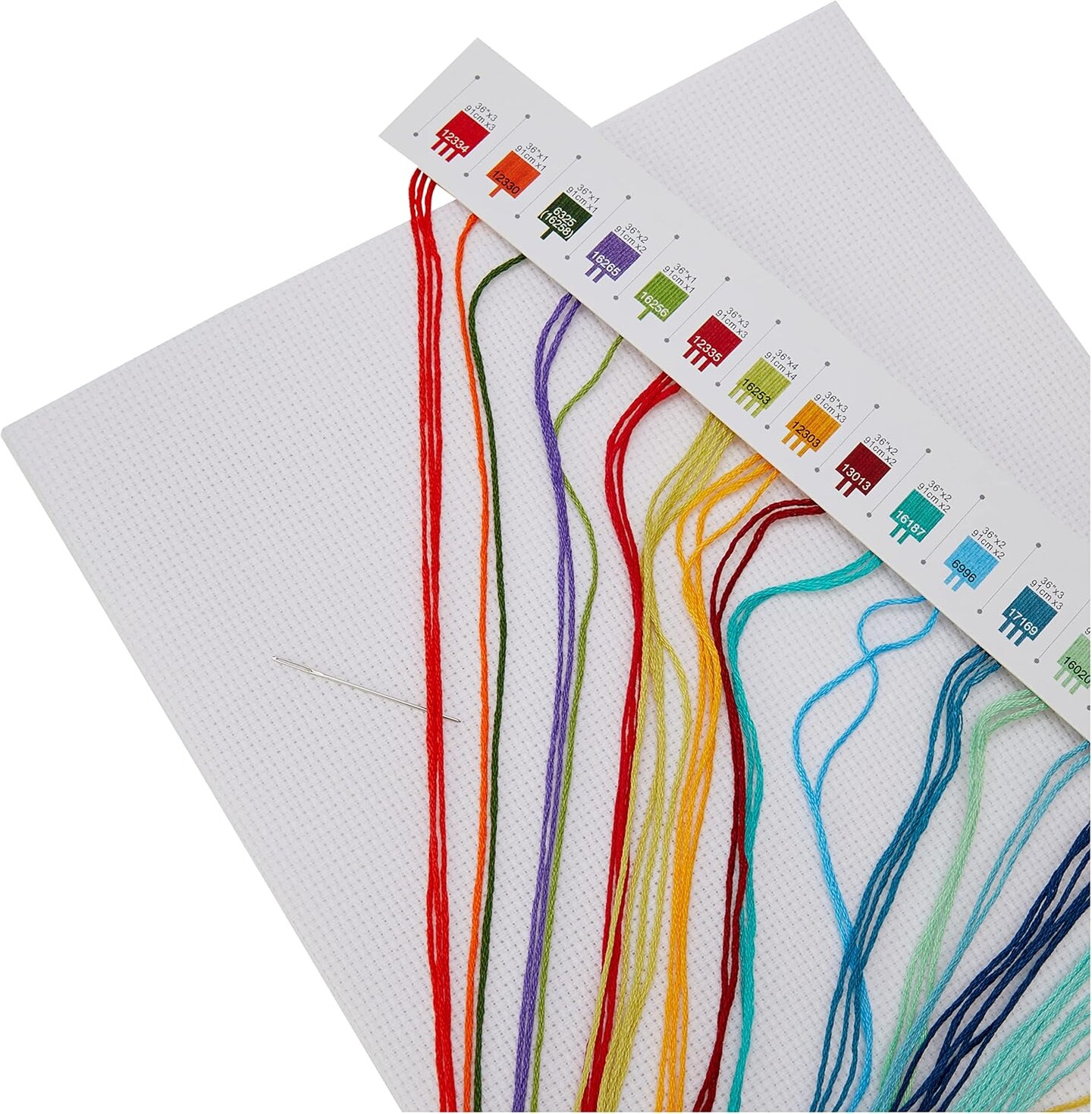 'Love Is' Counted Cross Stitch Kit – 14CT White Aida, 6×18" DIY Embroidery for Beginners, Corinthians 13 Verse, Blue