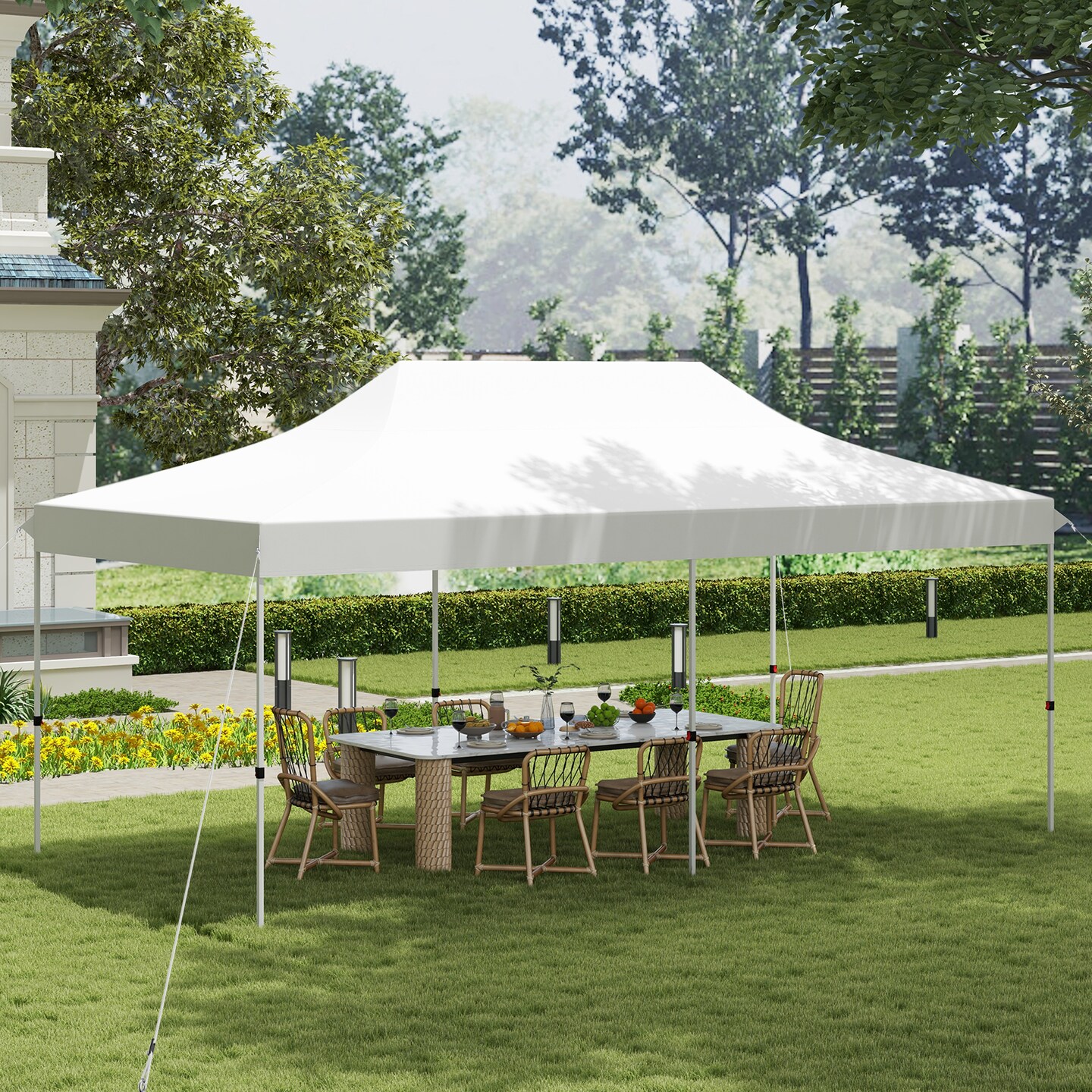 10x20 Feet Pop Up Foldable and Portable Outdoor Gazebo with Carry Bag Ideal for Party or Wedding Ceremony