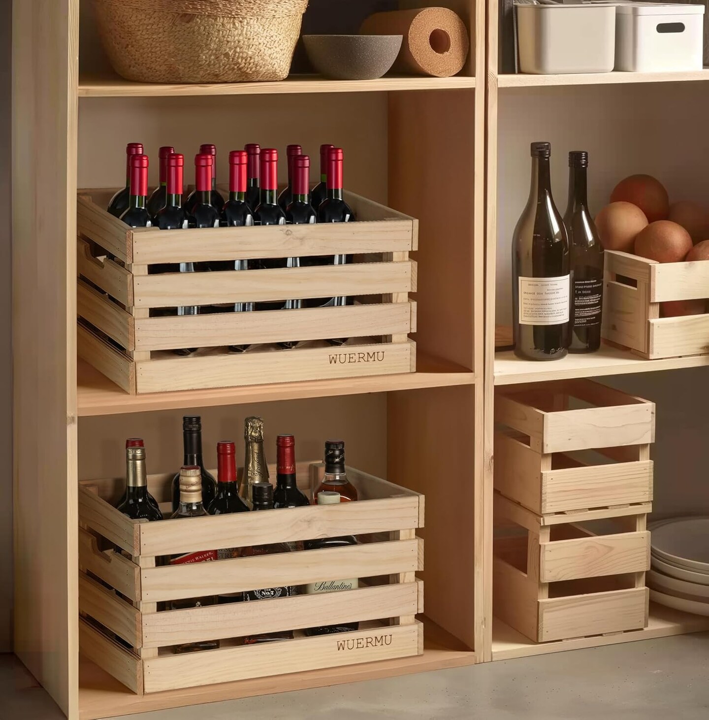 Wooden Crates are Suitable for Storage, Milk Crates, Wine Crates, toy Crates, Display and Decoration, Camping, and Other Purposes. They are Sturdy and Durable