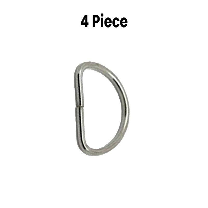 Metal D Ring 1&#x22; Nickel Plated Loop Ring
