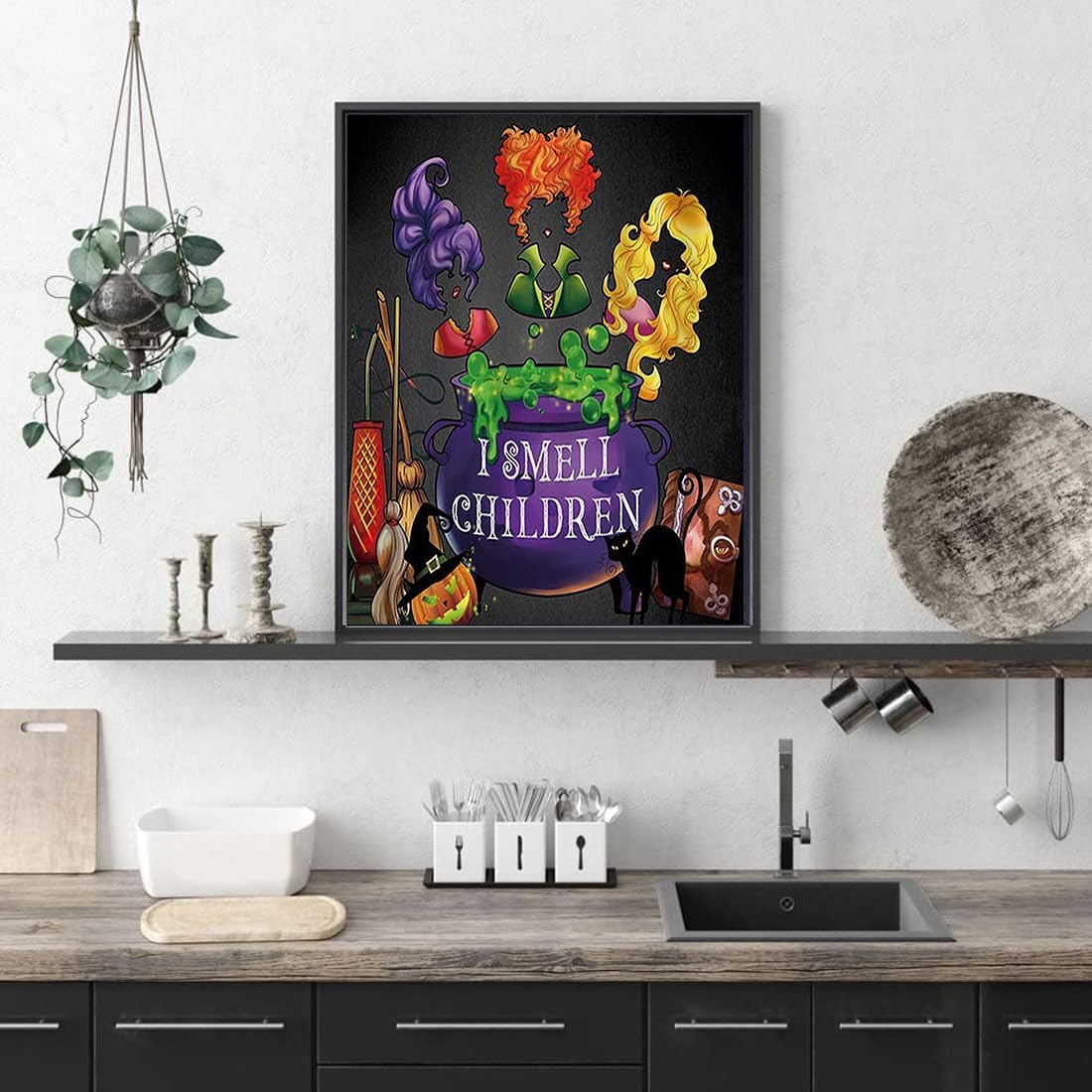 Diamond Paintings Kits for Adults, Halloween Hocus Pocus Diamond Art Kits Full Drill Diamond Dots Paint with Diamonds Arts and Crafts