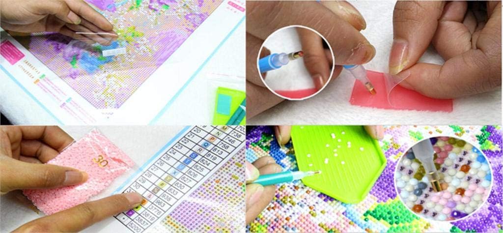 5D Diamond Painting Number Set 12X16 Inch, Full Round Drill Diamond Artist Wall Decoration Adult Art kit Living Room Bedroom Decoration