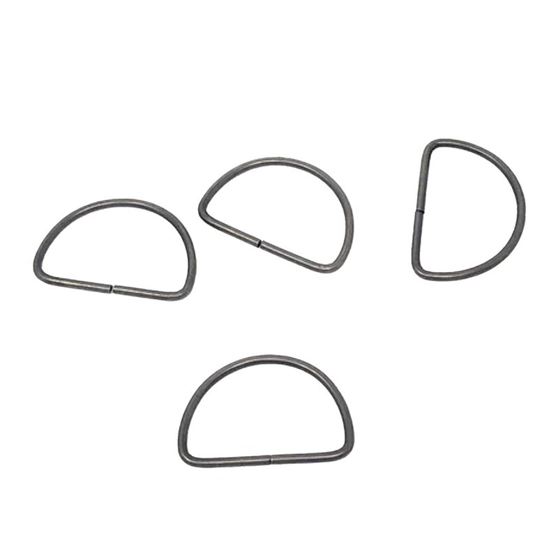 Metal D Ring 2&#x22; Antique Nickel Plated Loop Ring