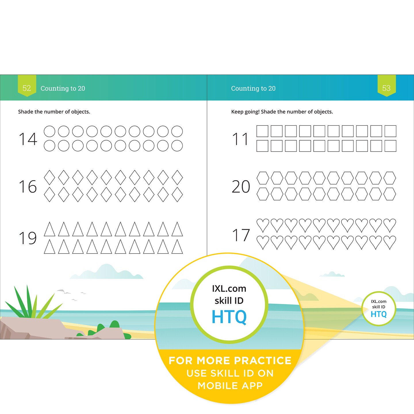 IXL Numbers and Counting Kindergarten Workbooks, Math Book for Kids Ages 5-6, Mathematics Activities Covering How to Count, Write, and Compare up to 100