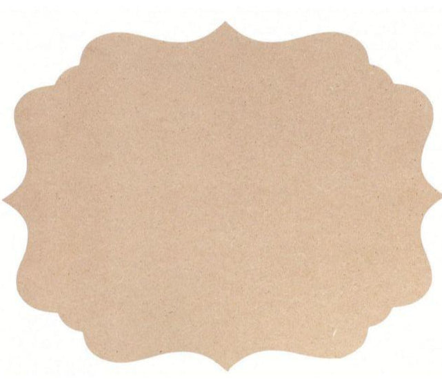 Unfinished Scalloped Shaped Frame