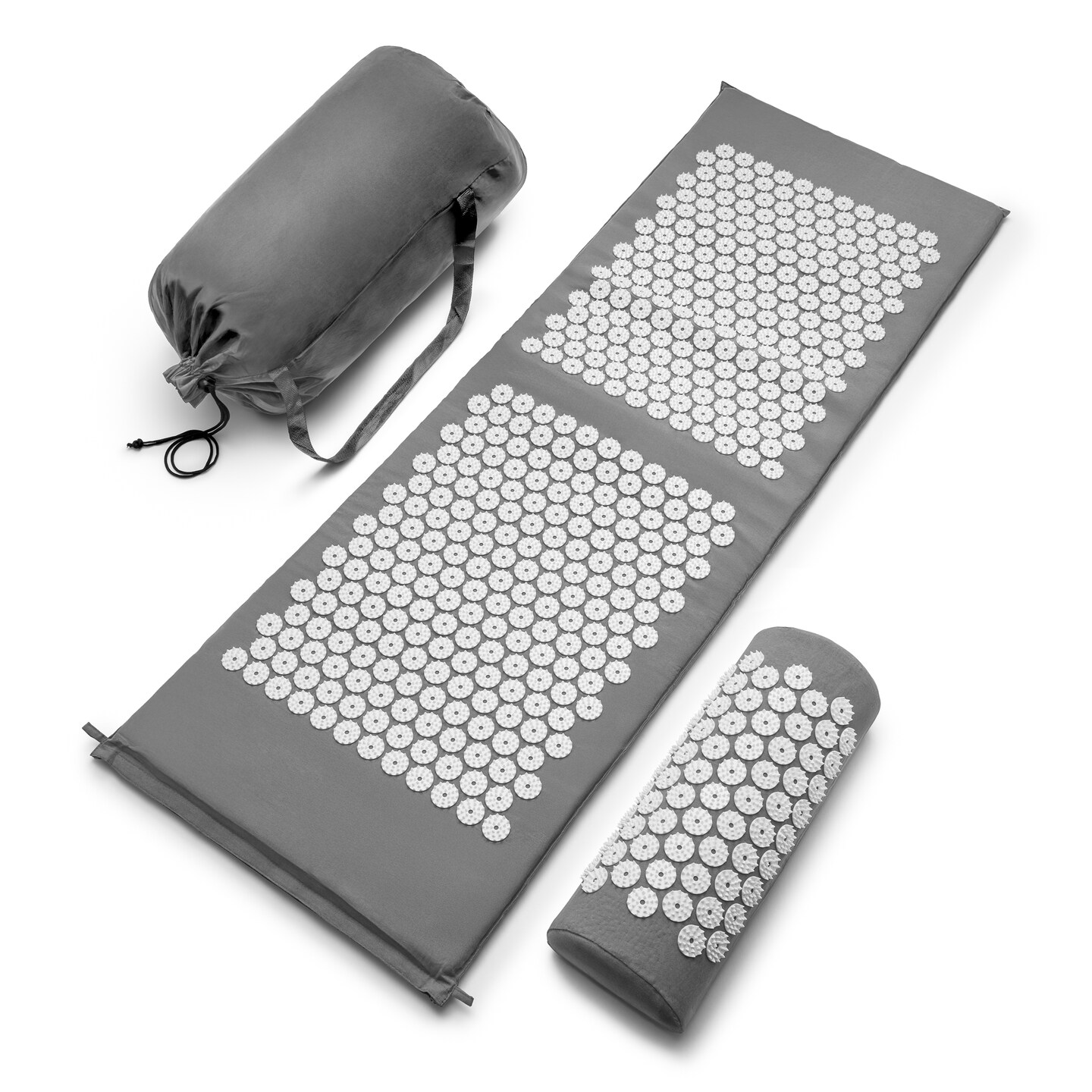 Acupressure Mat and Pillow Set - Grounding Mat for Stress, Back &#x26; Neck Pain - Acupuncture Point Massage Mat for Muscle Relaxation, Sciatica, &#x26; Meditation - Includes Carry Bag