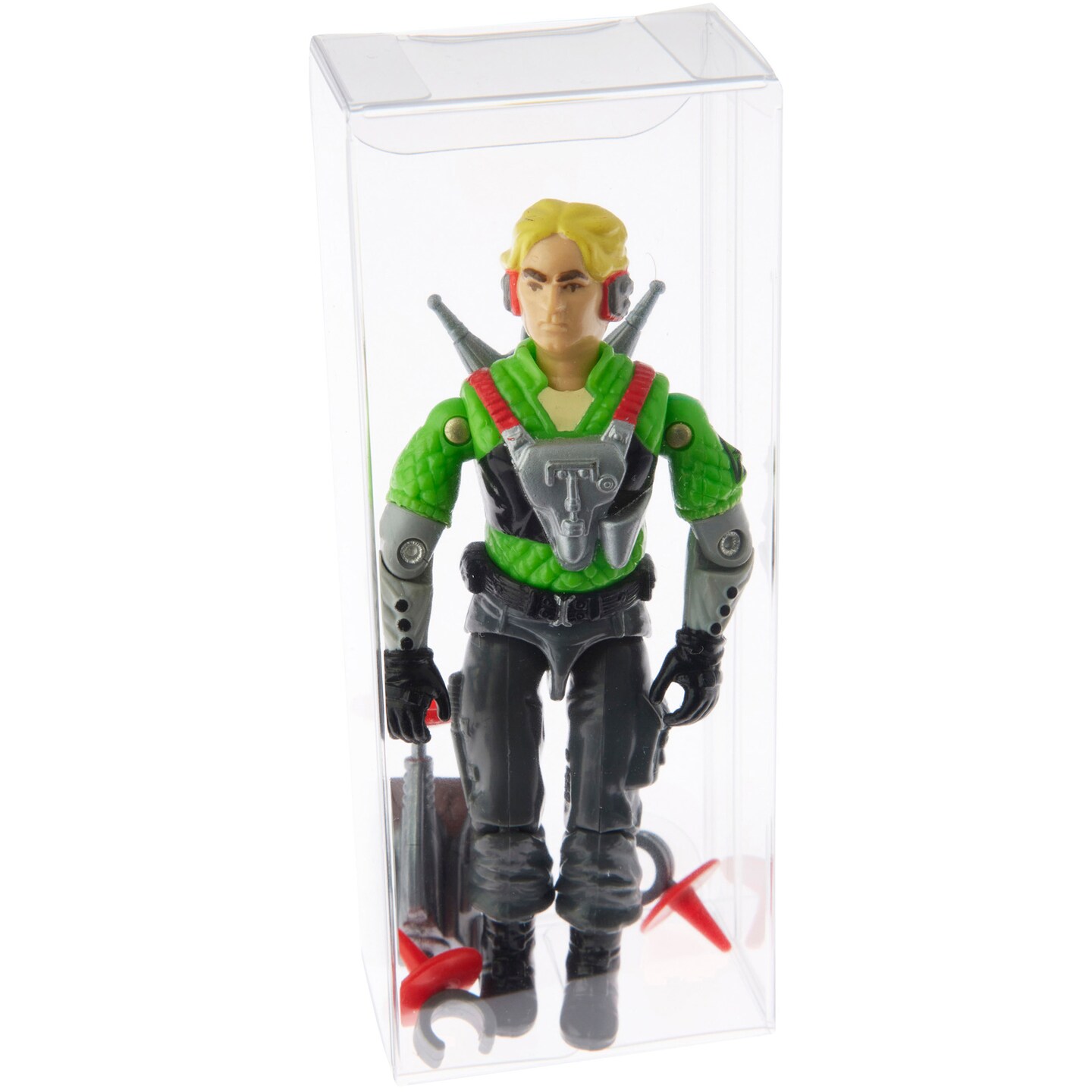 Plymor Clear Folding Action Figure Storage / Display Protector Box, 1.75&#x22; W x 1.25&#x22; D x 4.5&#x22; H, fits 3.75&#x22; Figures