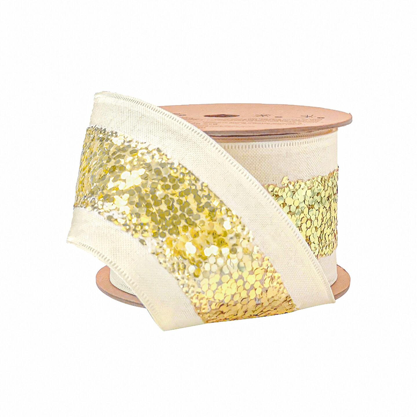 LaRibbons 2 1/2&#x22; Metallic Striped Wired Ribbon | 10 Yard Roll