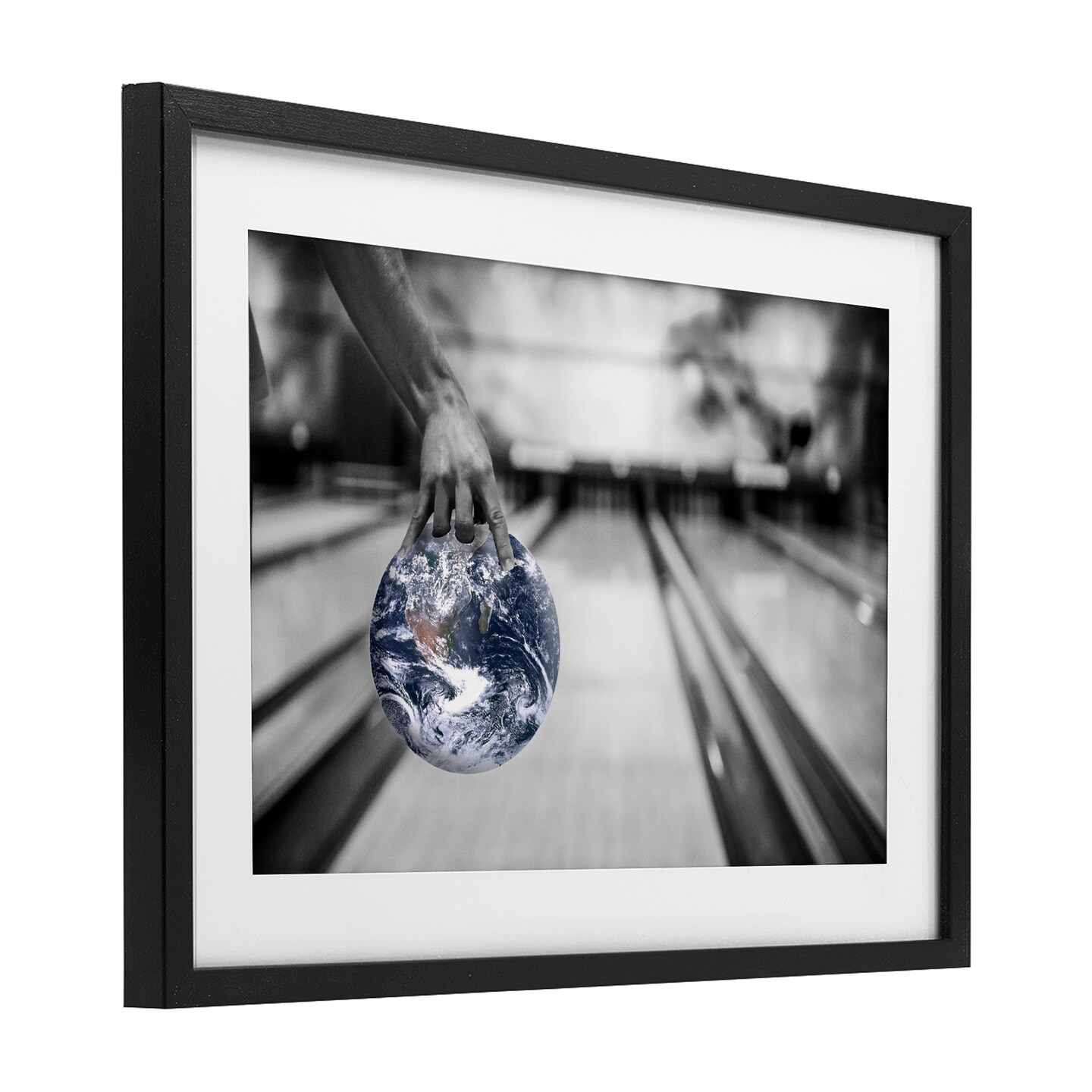 Stupell Industries Cosmic Bowling Ball Framed Print Under Glass, design by Sophie 6