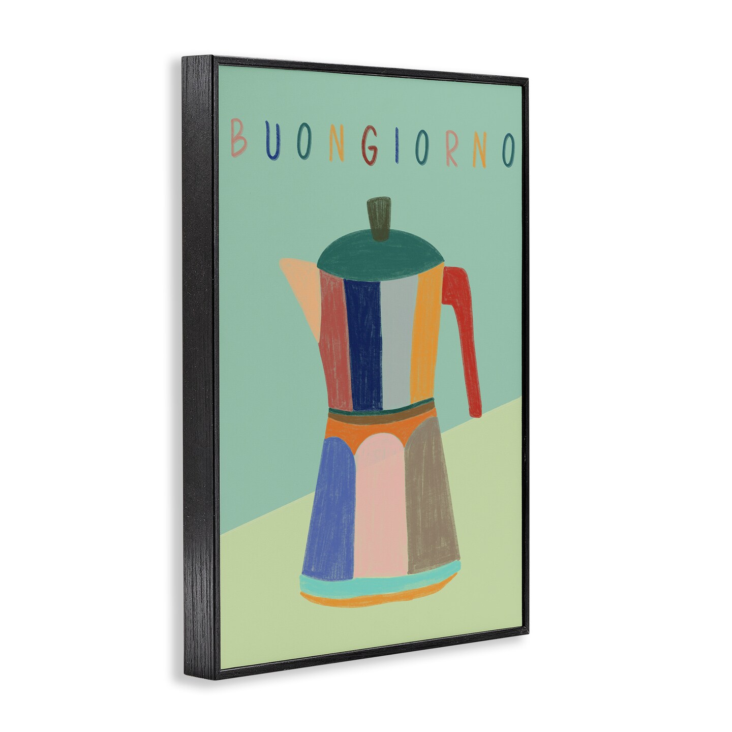 Stupell Industries Buongiorno Espresso Coffeepot Framed Giclee, design by EMILY NAVAS