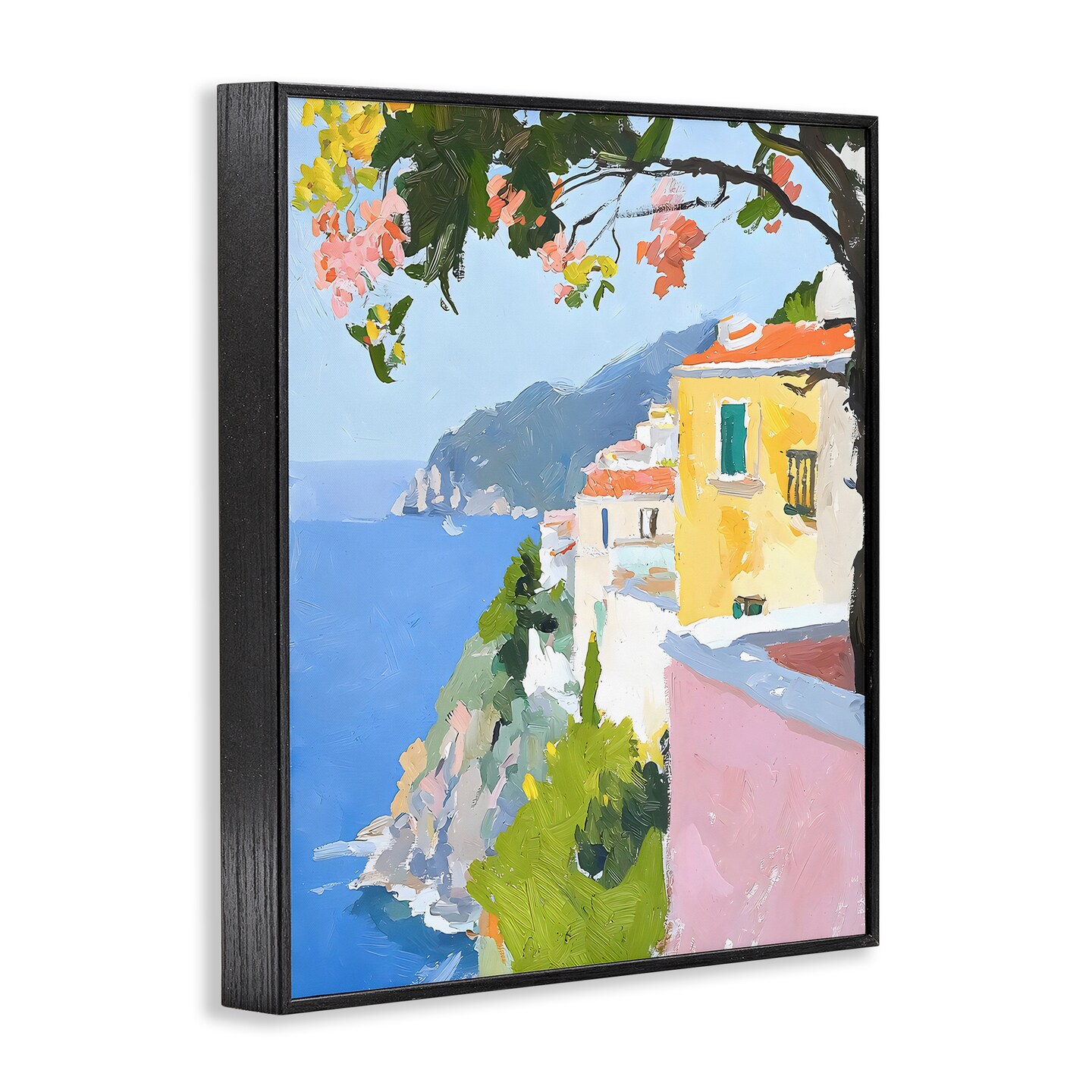 Stupell Industries Coastal Italian Sea View Framed Giclee, design by Riley B