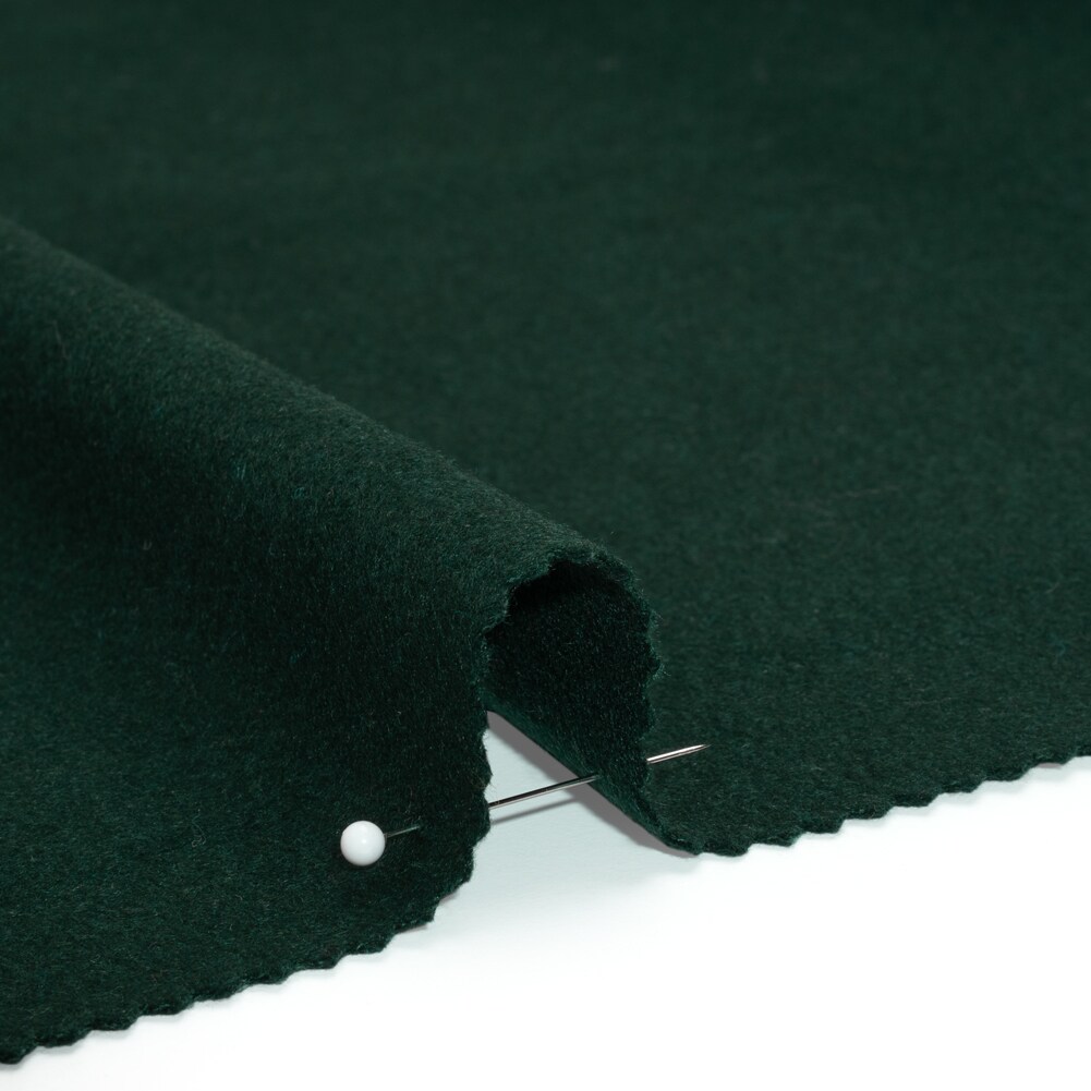 1 Yard Green Brushed Lightweight Wool Blend Coating - Ellamar Collection