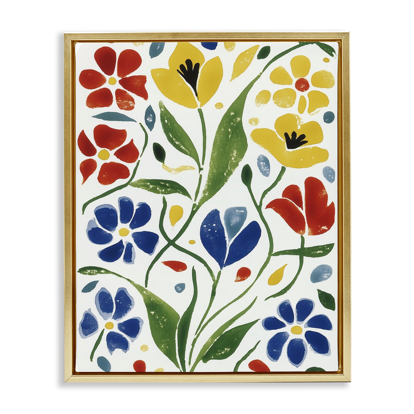 Stupell Industries Scandinavian Garden Flowers Floating Frame, design by Annabelle Hall