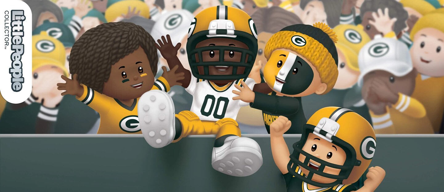 Fisher-Price Little People 4-Pack Green Bay Packers Figures Collector Set