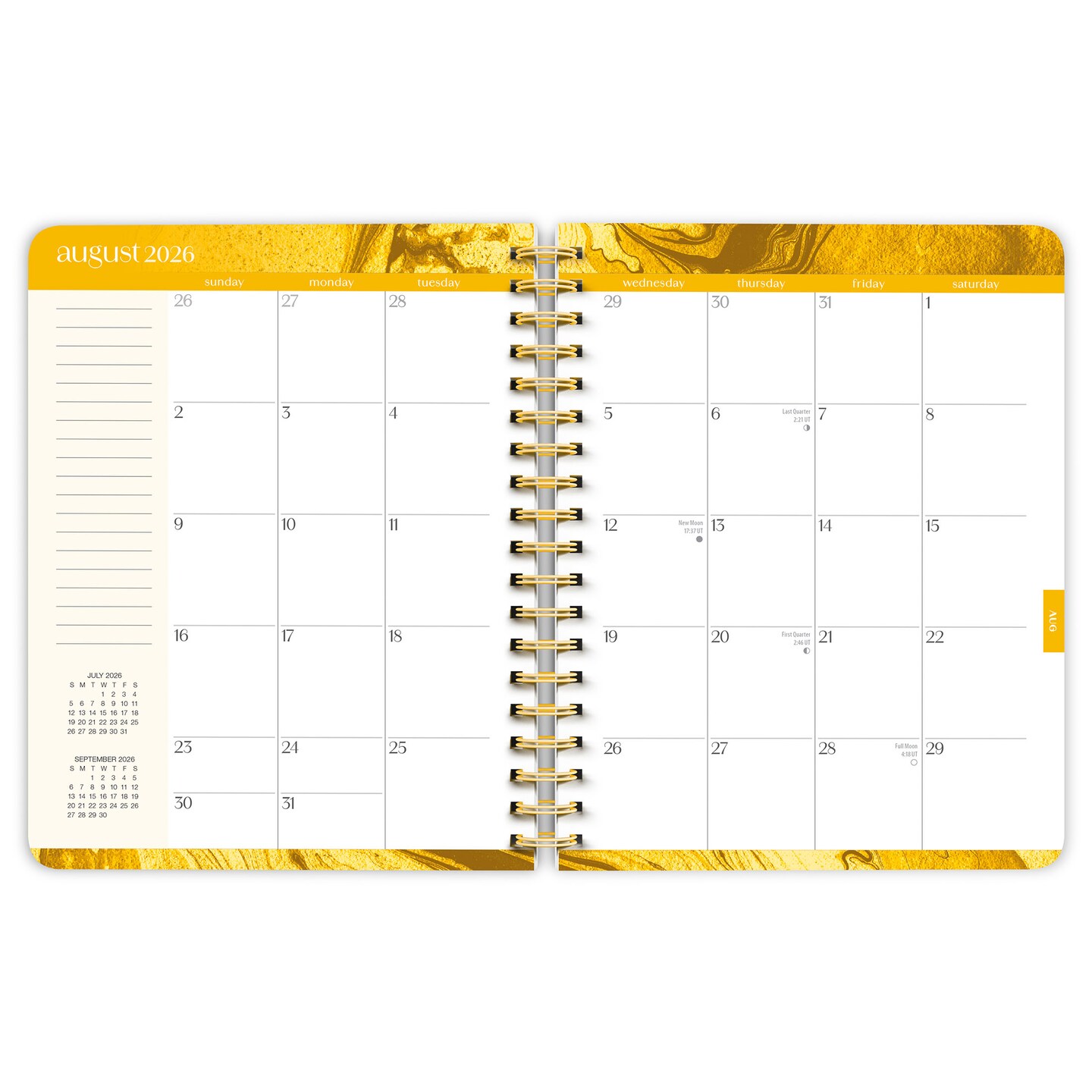 Crackled Blush | 2027 6 x 7.75 Inch 18 Months Weekly Desk Planner | Foil Stamped Cover | July 2026 - December 2027 | Plato | Planning Stationery