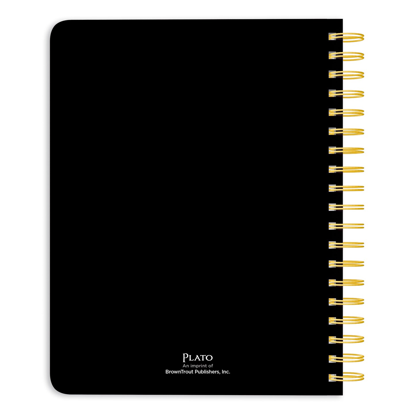 Black Solid | 2027 6 x 7.75 Inch 18 Months Weekly Desk Planner | Foil Stamped Cover | July 2026 - December 2027 | Plato | Planning Stationery