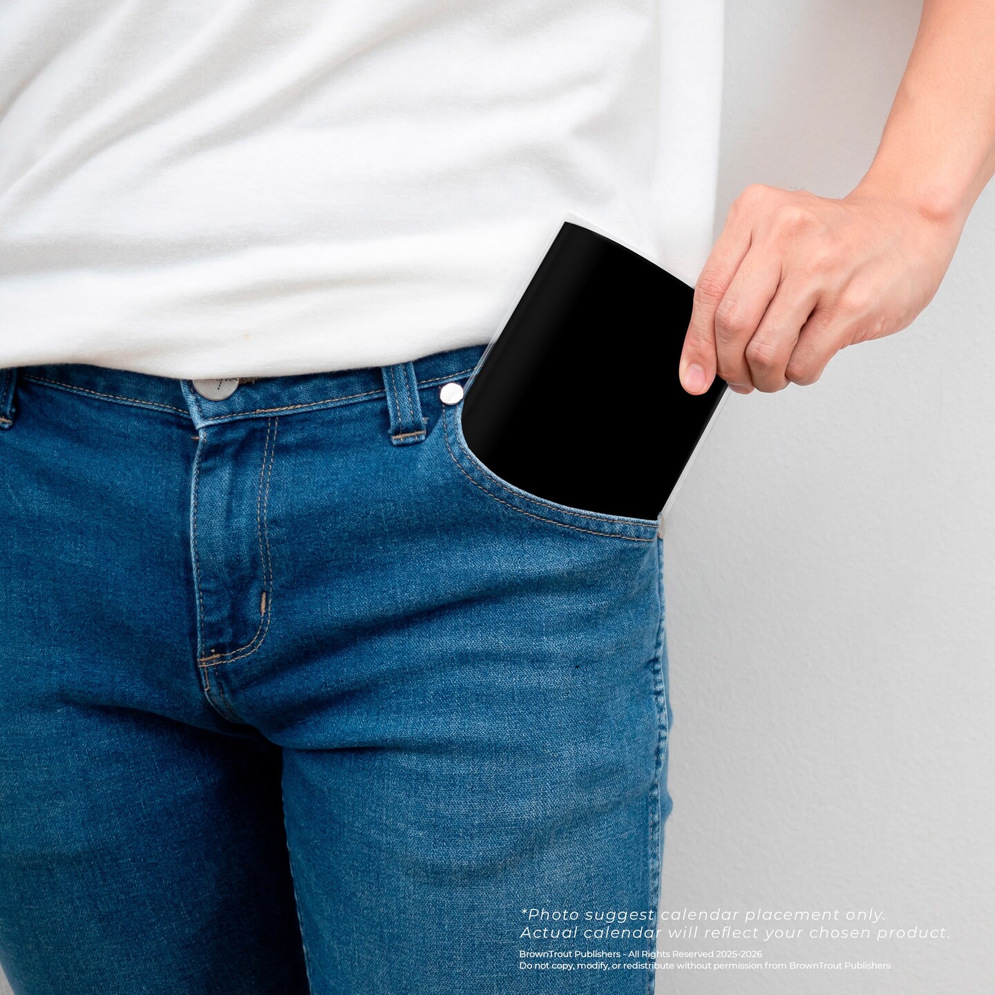 ViewPoint Black | 2026-2027 3.5 x 6.5 Inch Two Year Monthly Pocket Planner Calendar | Foil Stamped Cover