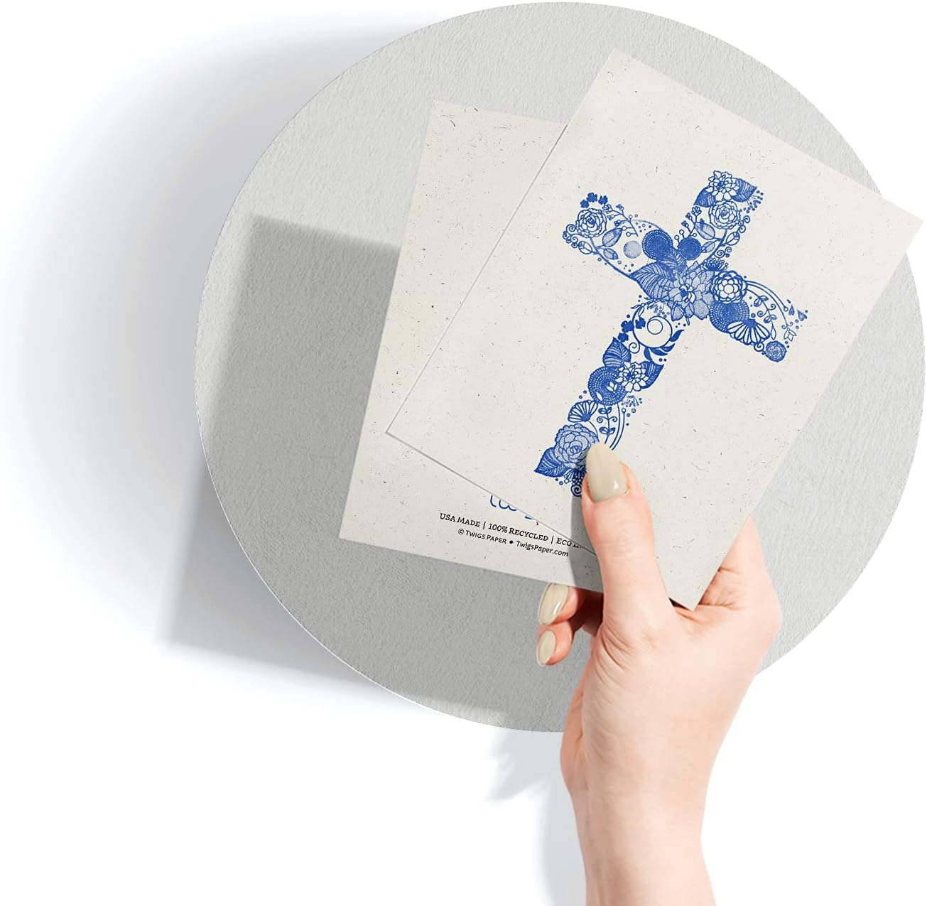 Assorted Religious Christian Cross Blank Note Cards - Stationery Cards with Envelopes - Greeting Cards for Condolence, Bereavement and All Occasions - Made in USA (5.5 x 4.25,Set of 12)