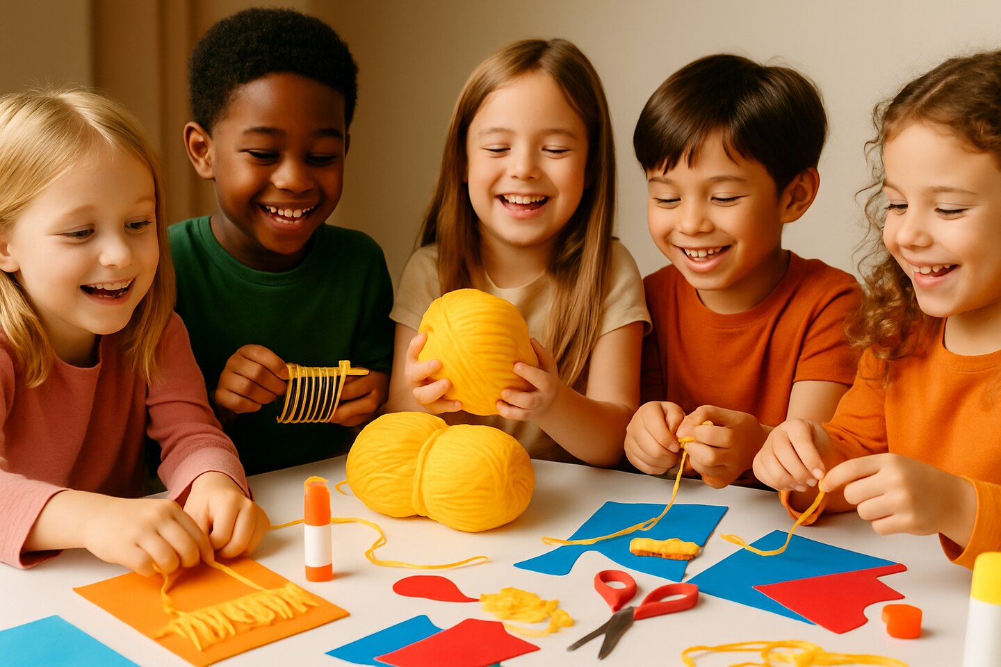 DIY Yarn 65 Yards – Assorted Colors for Kids Crafts, Classroom Projects & DIY Art