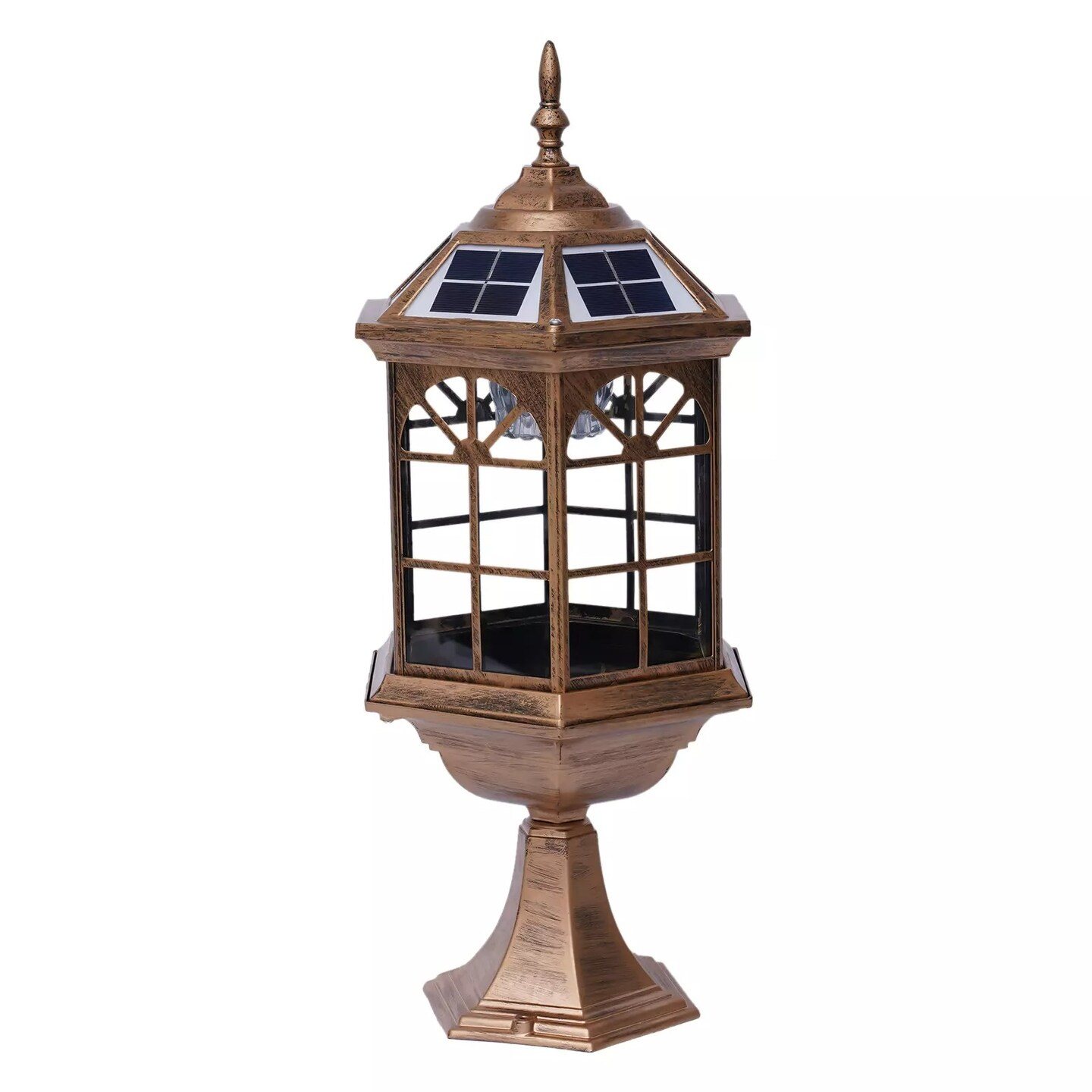 Driveway LED Post Light Yard Fence Outdoor Pillar Lamp Solar Powered Waterproof