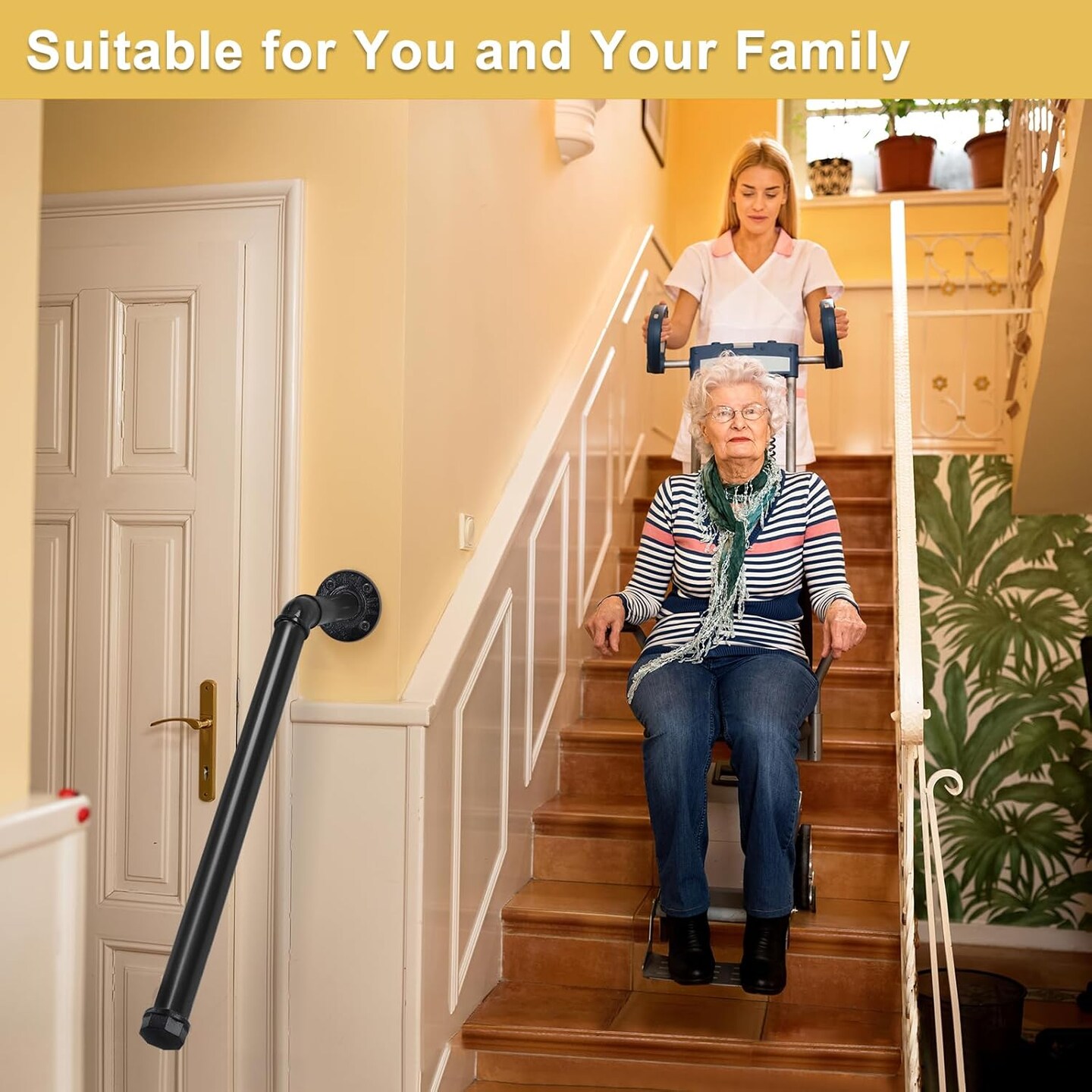 Handrails for Outdoor Steps Wall Mount 1PCS
