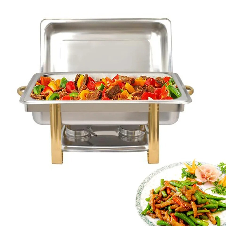 Stainless Steel Chafer Chafing Dish Sets Buffet Catering Pans Catering Tabletop