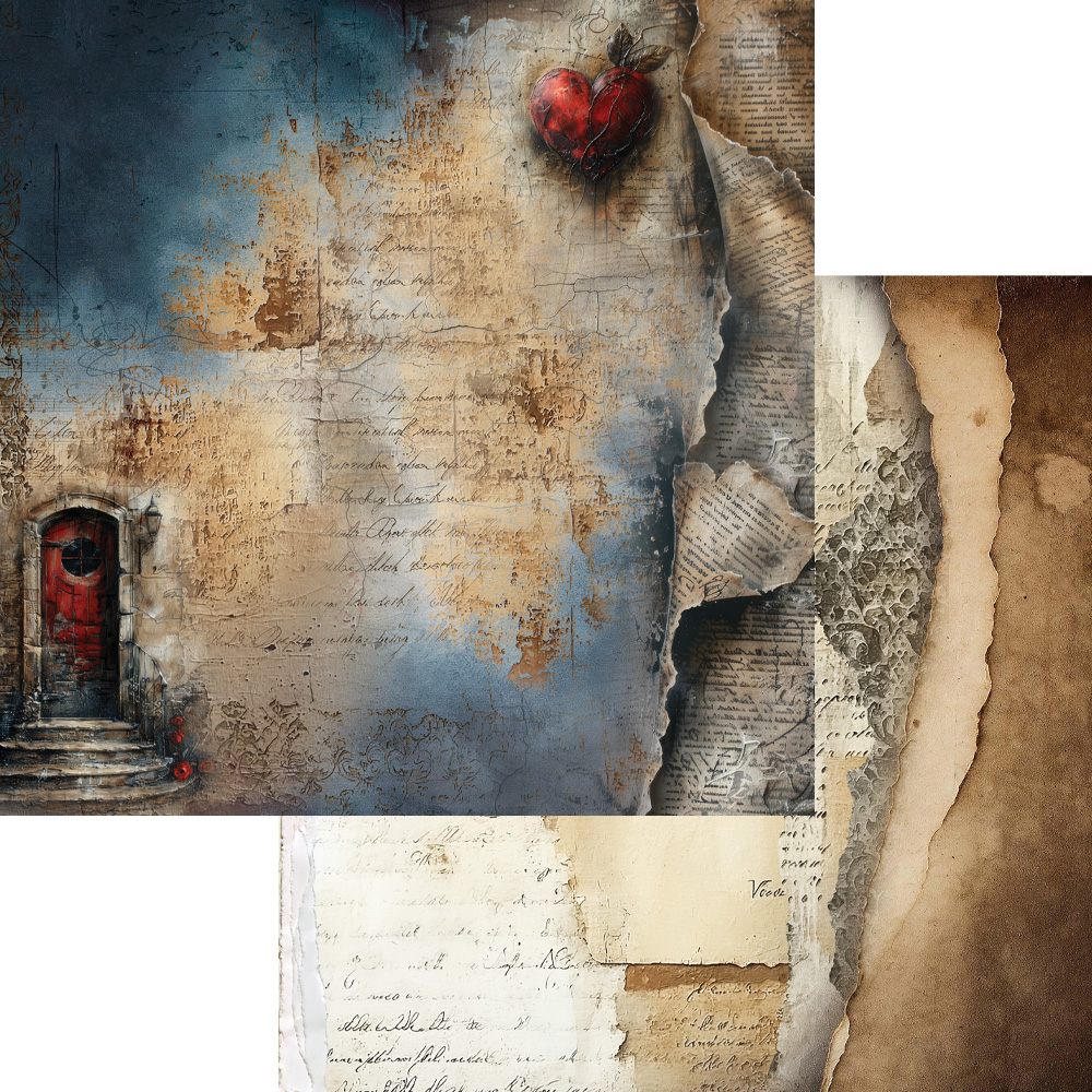 Alchemy of Art “Behind Closed Doors” 6x6 Scrapbook Paper Pack | 24 Double-Sided Sheets | Vintage Floral Designs