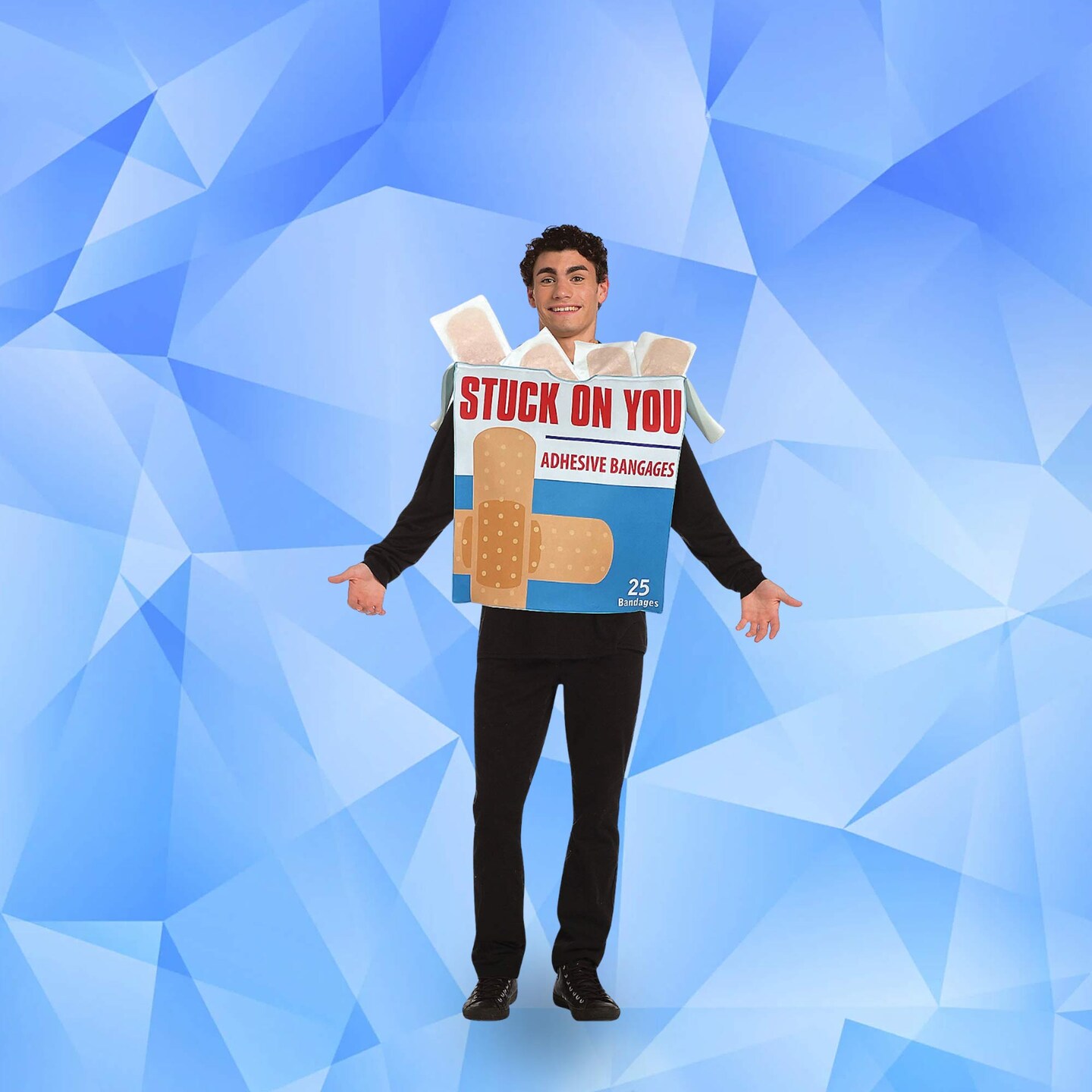 Stuck On You Bandages Box Adult Costume Funny First Aid Halloween Outfit