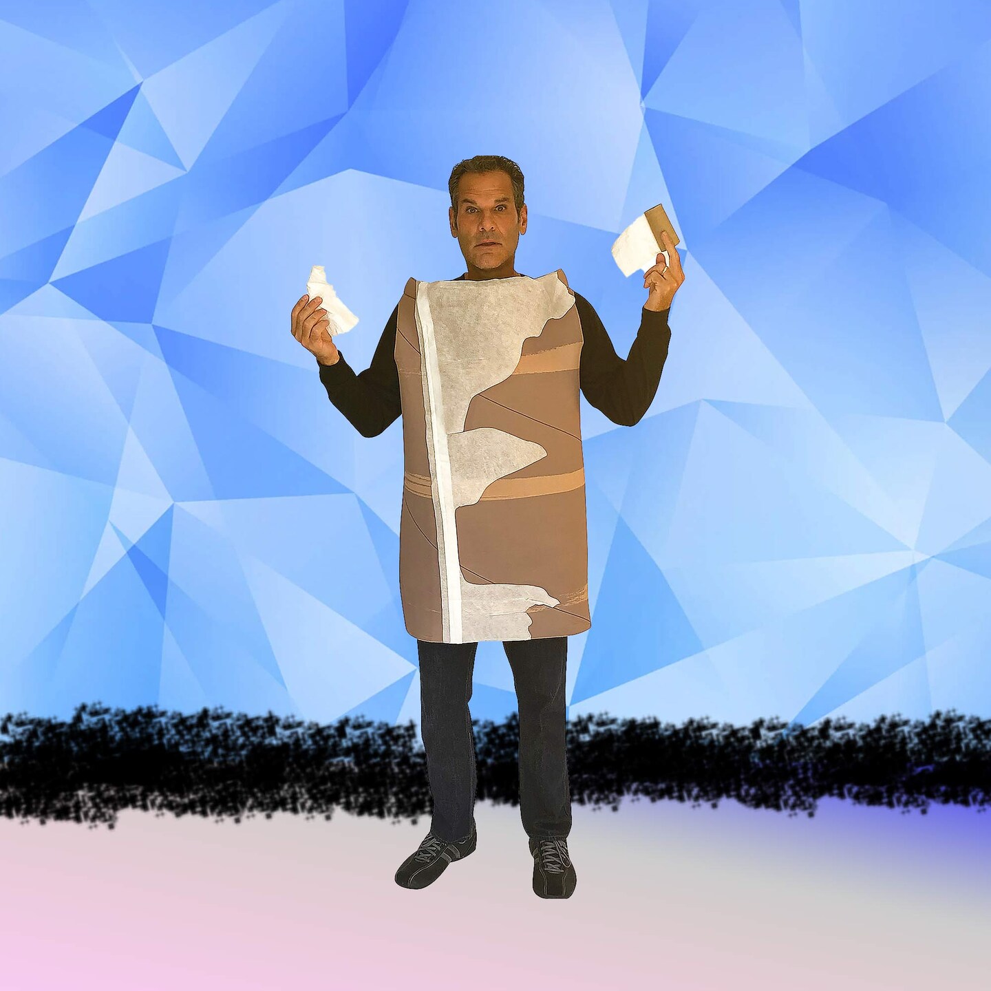 Funny Toilet Paper Roll Adult Costume Out Of Luck Tunic Outfit