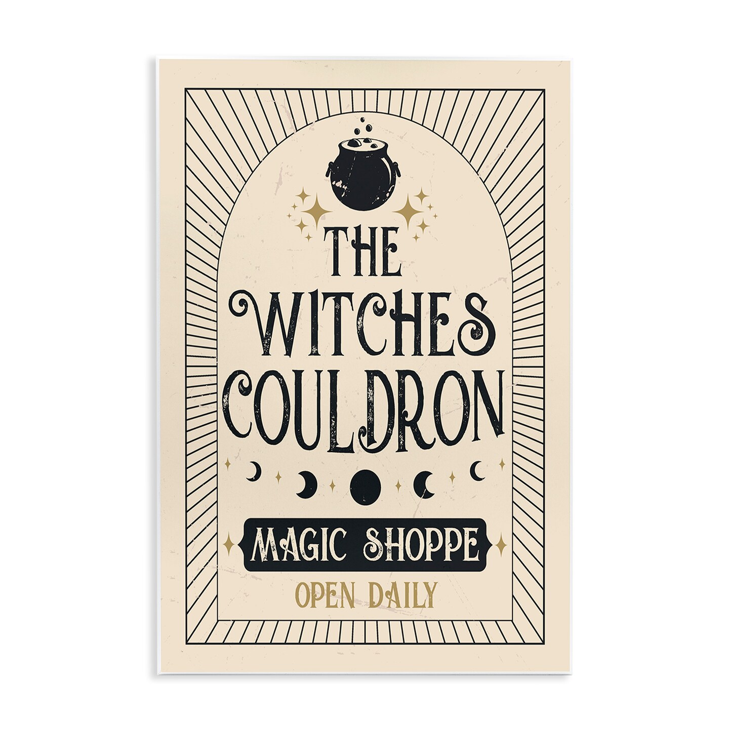 Witches Couldron Vintage Shoppe Wall Plaque Art