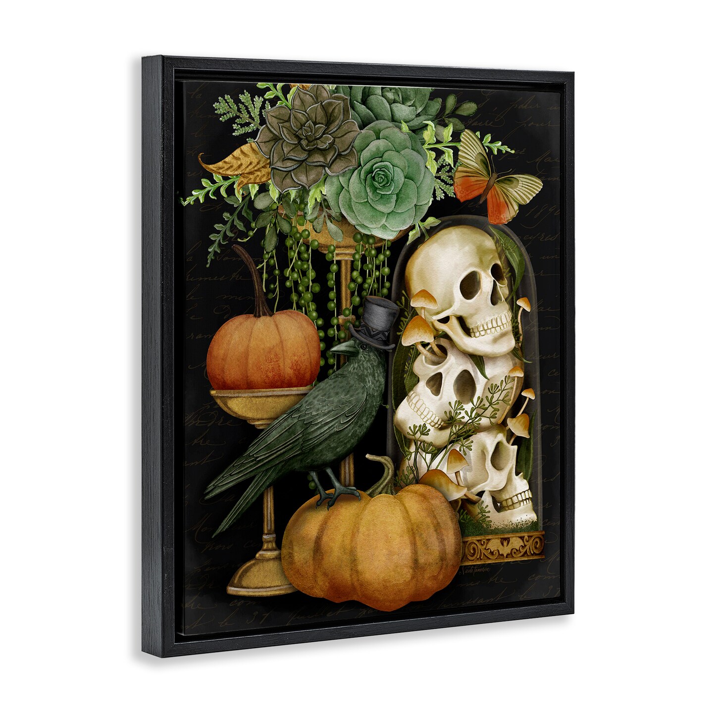 Stupell Industries Dark Academia Motif Floating Frame, design by Nicole Tamarin