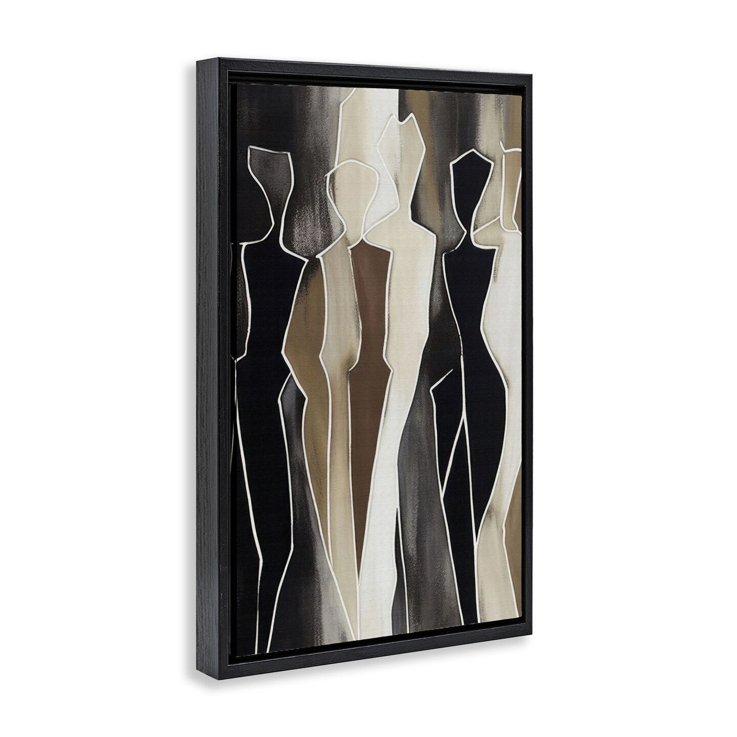 Stupell Industries Earthy People Silhouettes Floating Frame Design by LSR Creative Studio