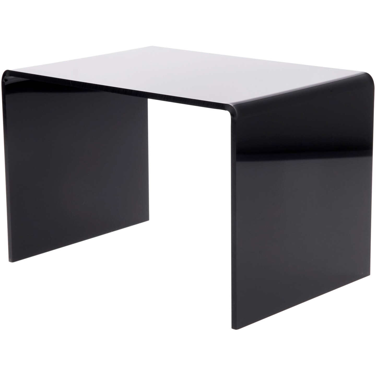 Plymor Black Acrylic Small Rectangular Display Riser, 7