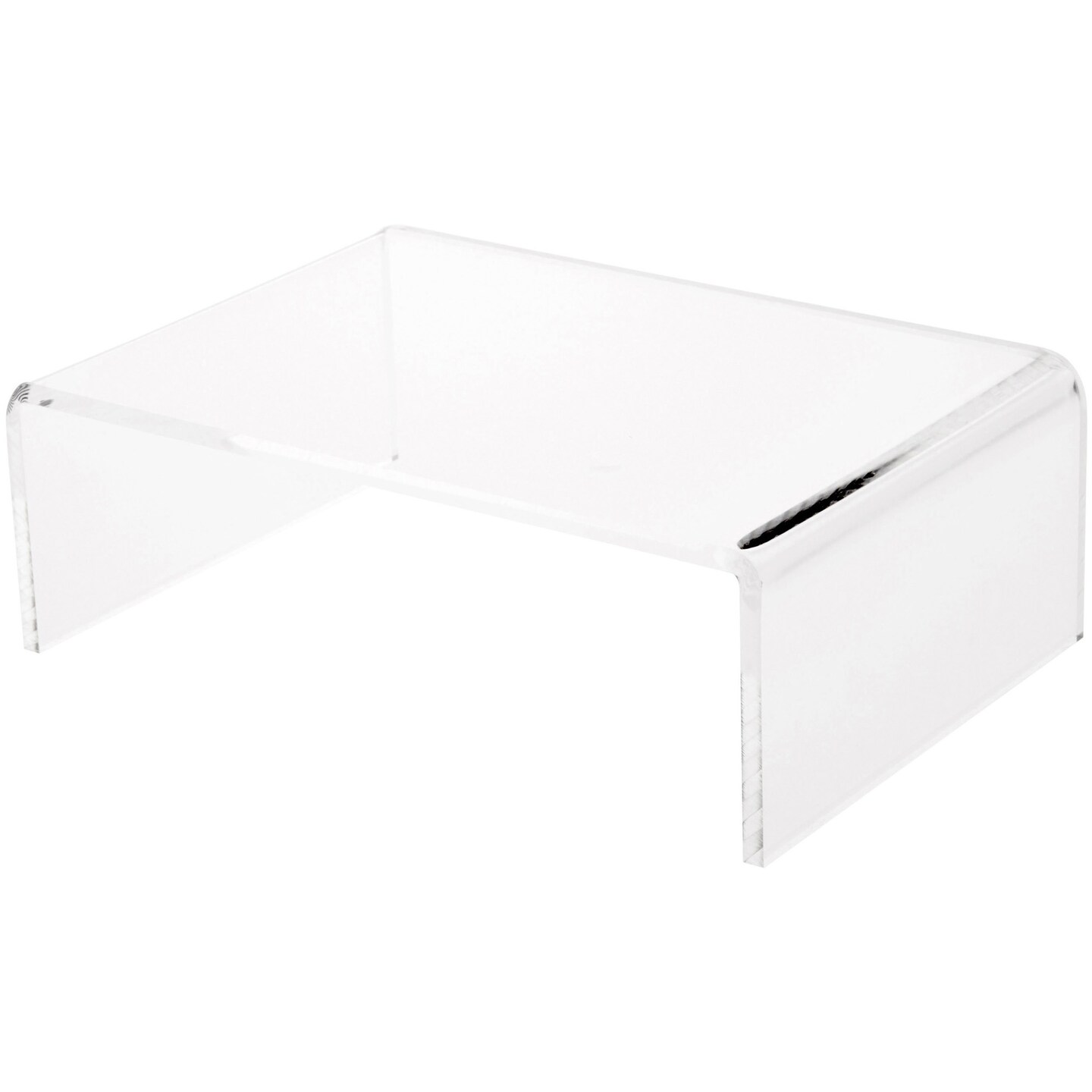 Plymor Clear Acrylic Rectangular Display Riser, 3&#x22; H x 9&#x22; W x 6&#x22; D (1/4&#x22; thick)